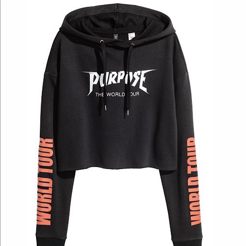 H&M Purpose Tour Cropped Hoodie